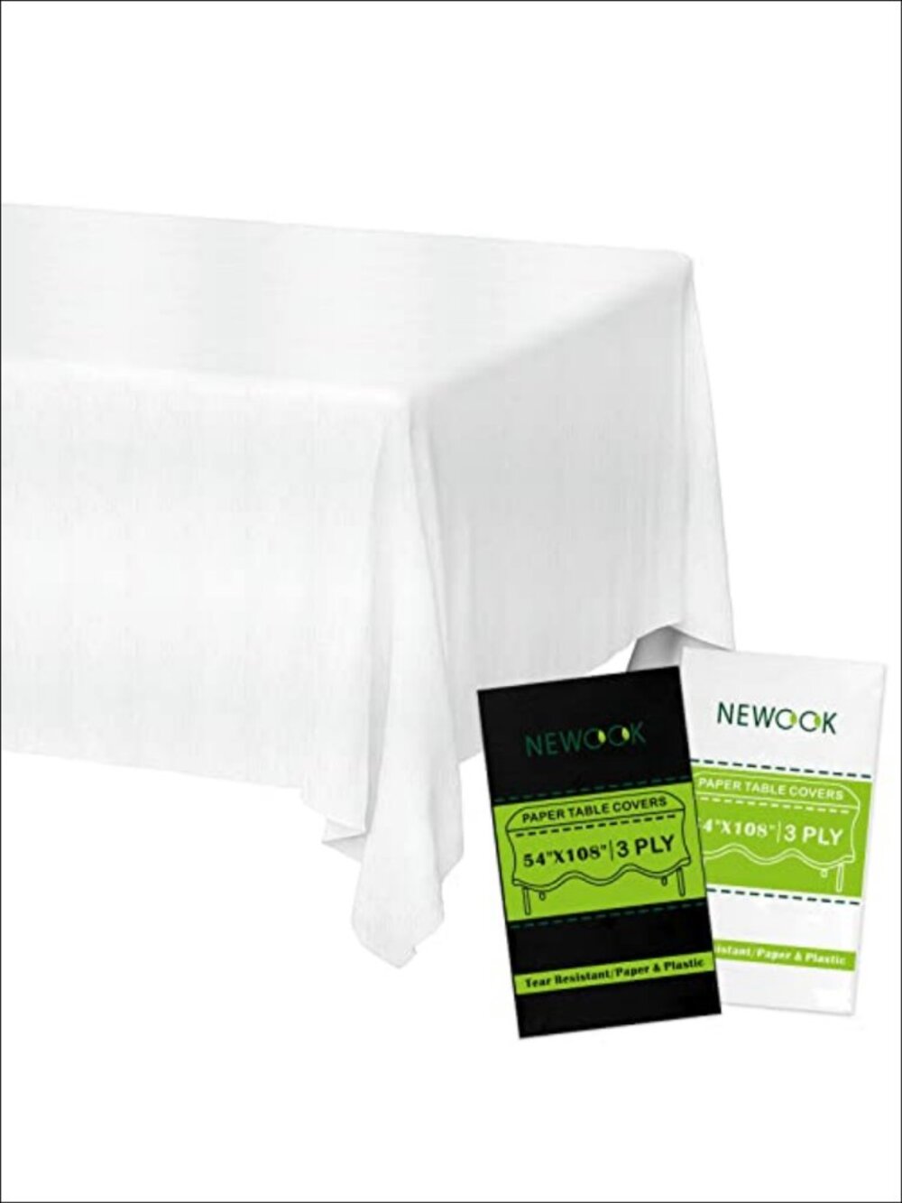 Disposable Paper Plastic Tablecloths Rectangle Tables 6 Pack 54x108